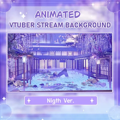 Japanese nigth onsen [Animated Background]