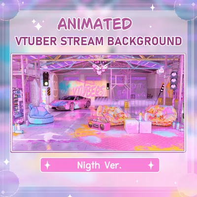 Vtubers garage [Animated Background]