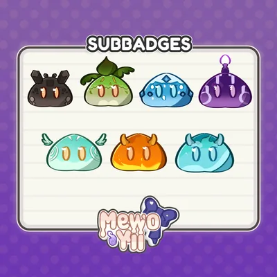 Genshin Slimes Sub Badges