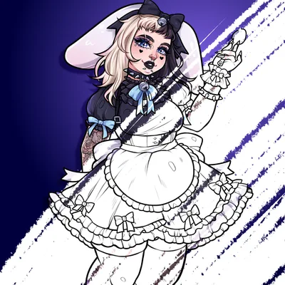 Coloring Page: Goth Alice 2023