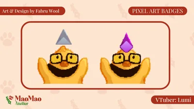 Custom Pixel Art Badges