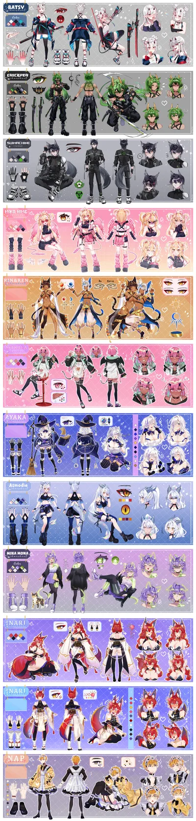 VTuber Character Design/Reference Sheet