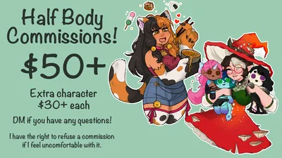 Half Body Commissions!