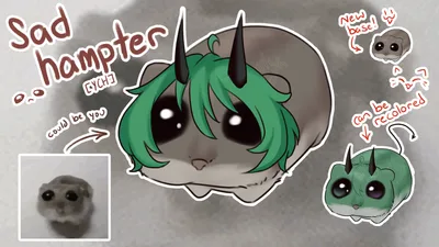 [YCH] Sad Hamster Meme
