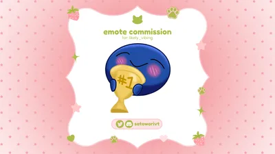 🍵🍓1 Custom Static Emote ! ON SALE NORMALLY $15 !