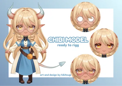 Chibi VTuber model [Ready to rigg]