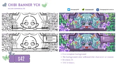 Banner Chibi YCH - Include Commercial Fee