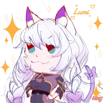 Cute Chibi Sketch With Color
