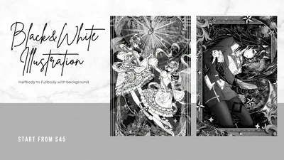 Black & White Illustration