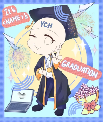 ꒰ა Graduation Chibi [YCH] ꒰ა
