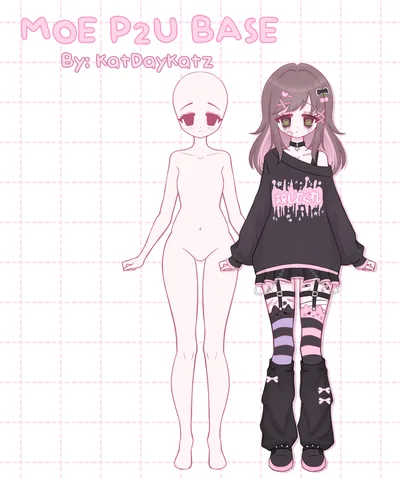 ♡‧₊˚ Adoptable Moe Base