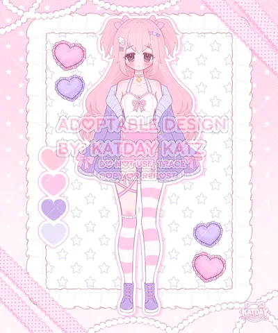 ♡‧₊˚  Pastel Pink Purply ꒰Adoptable #2꒱