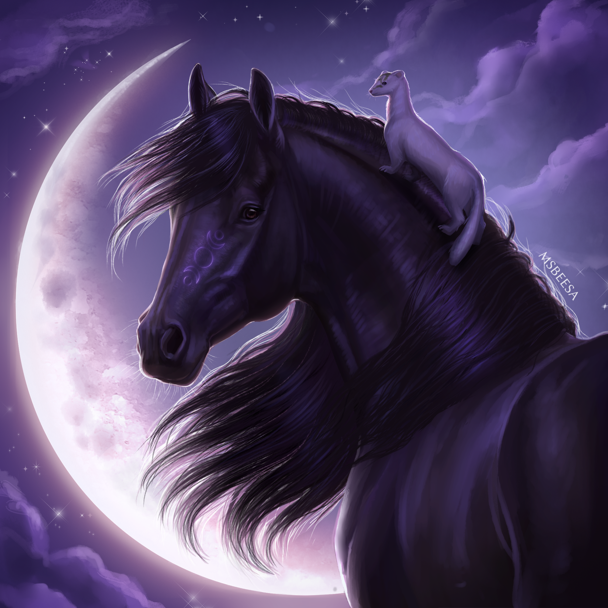 Logo for official.moonweasels portfolio artwork