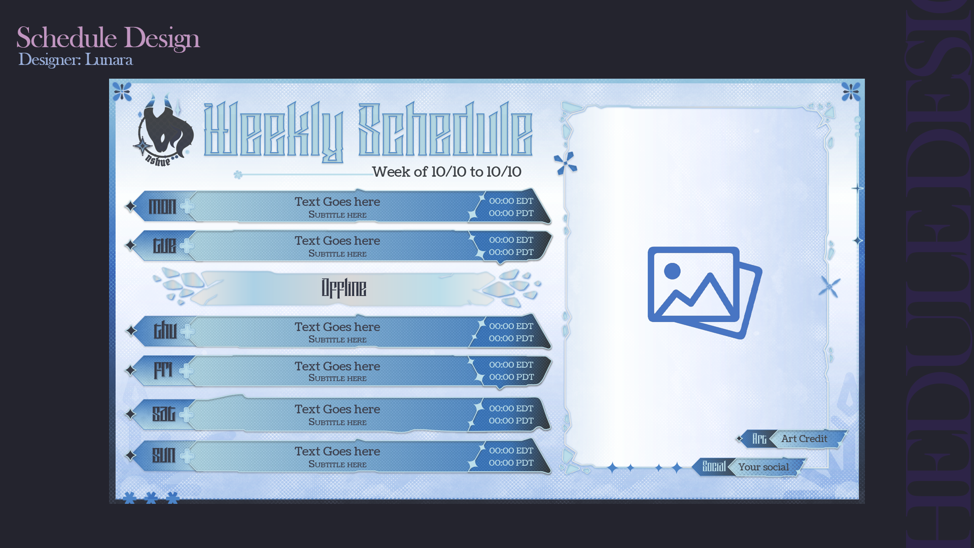 Schedules portfolio artwork
