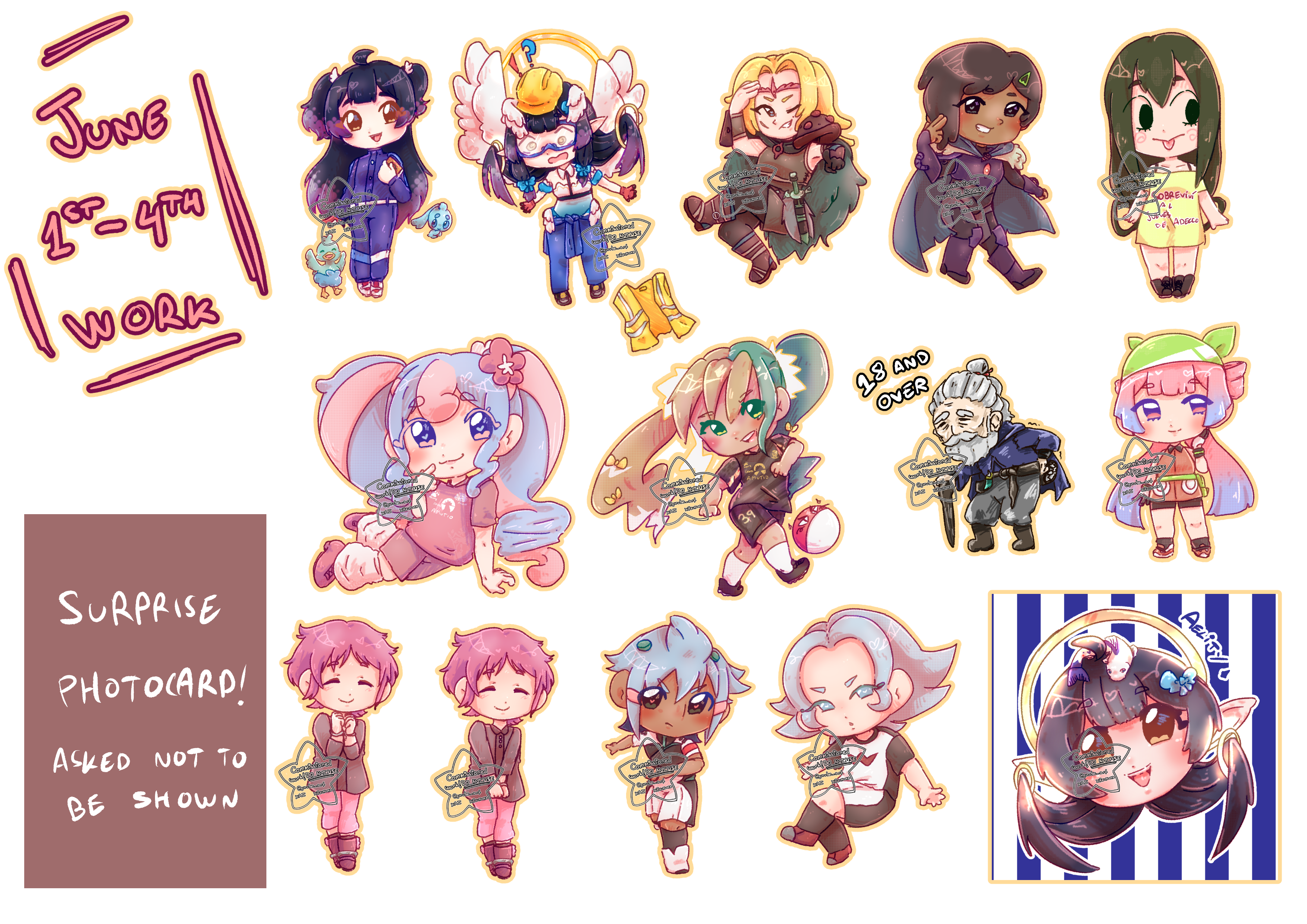4 day commission marathon portfolio artwork