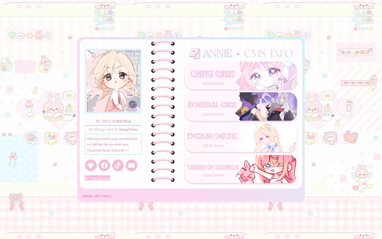 Carrd website • Custom