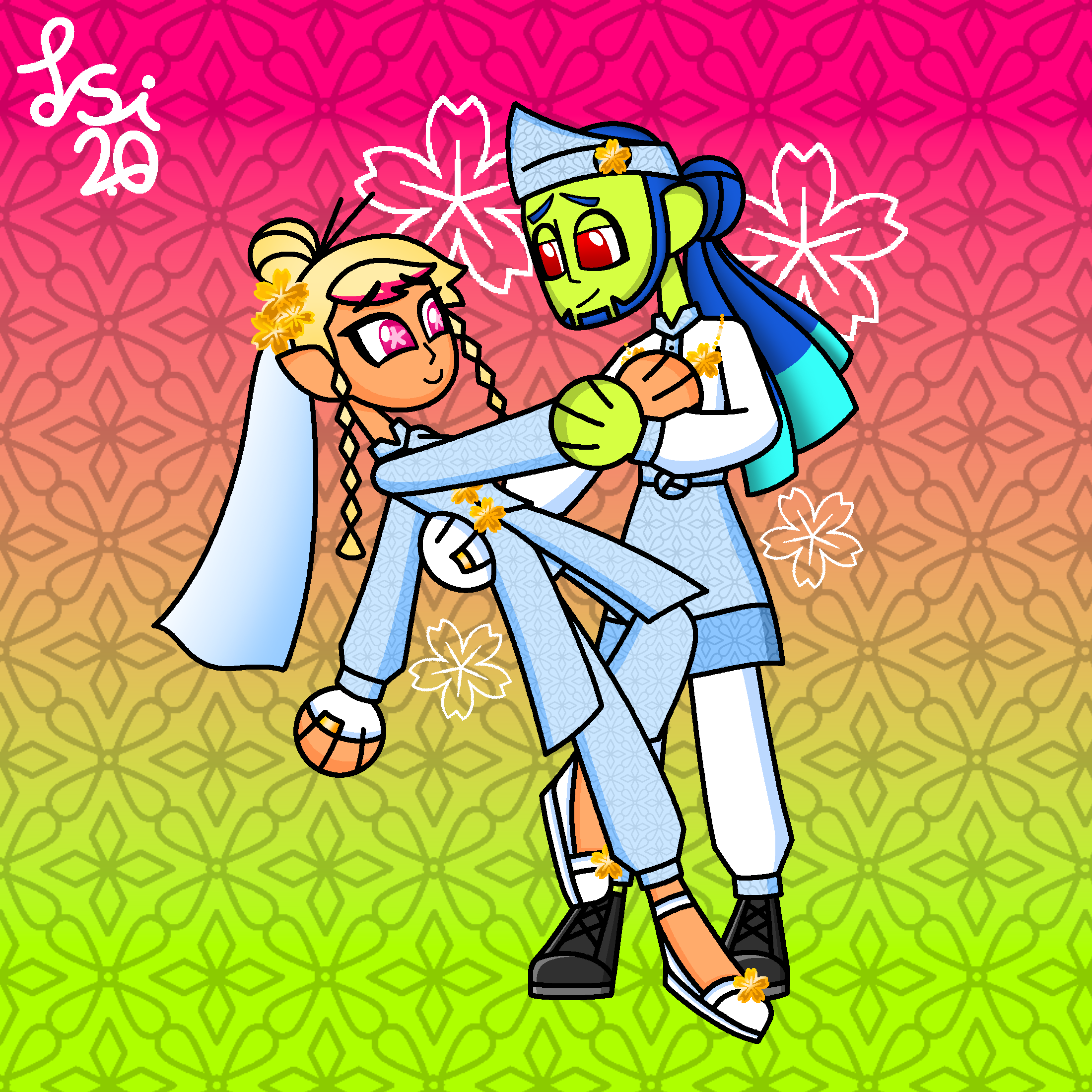 Mayzuke Malasia Weeding! 🧡✨💚💒 portfolio artwork