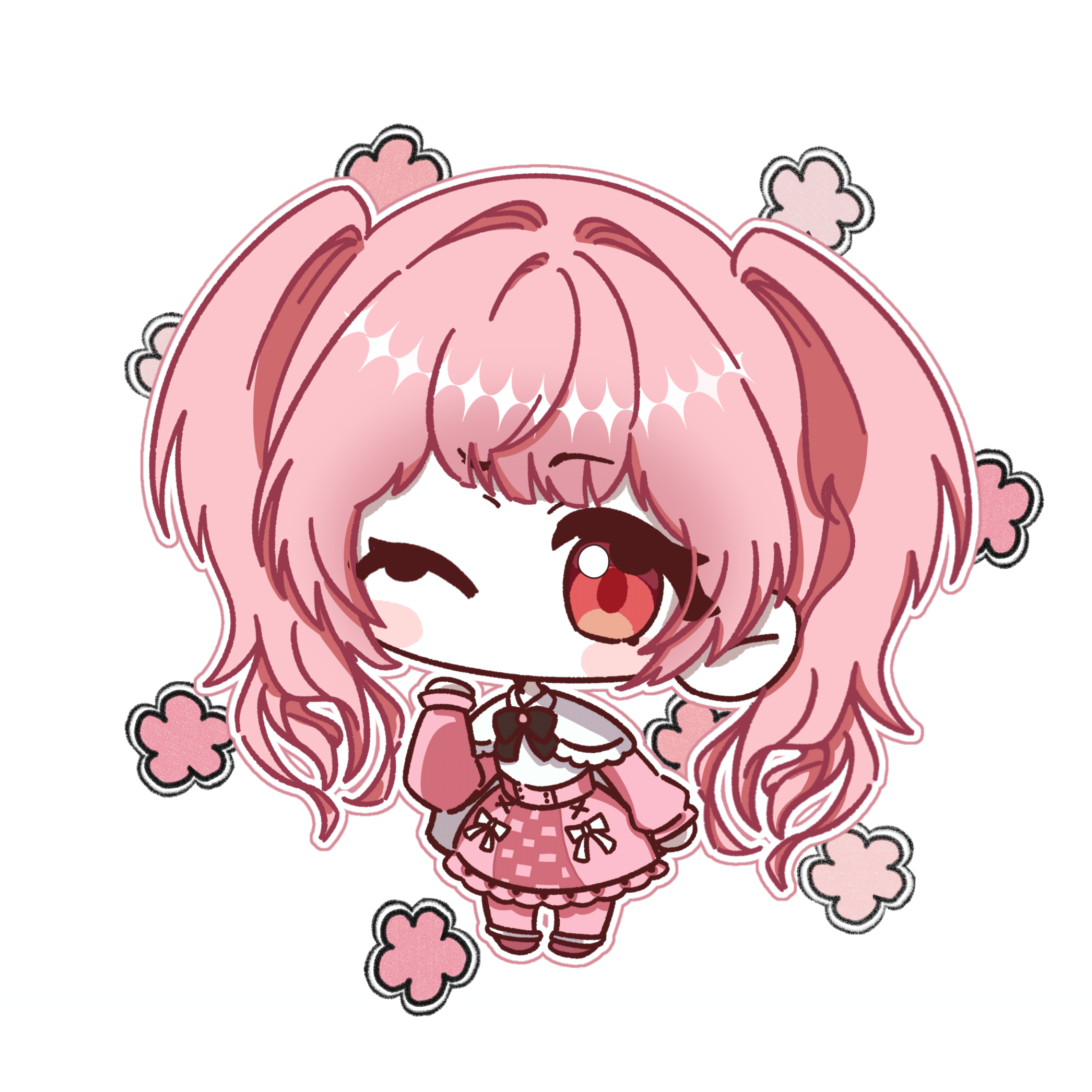 Chibi commission skeb portfolio artwork