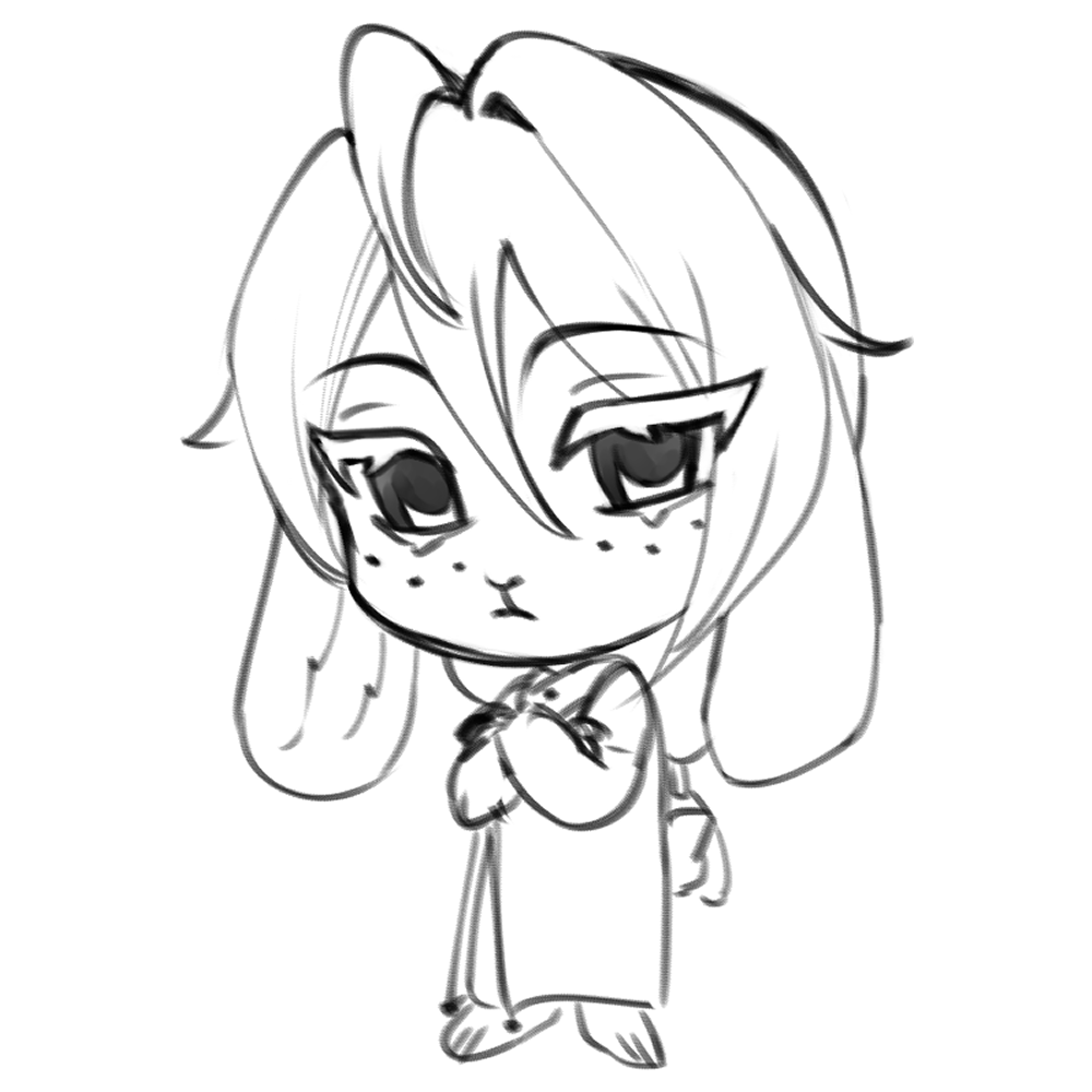 Bnuuy Chibi Sketch portfolio artwork