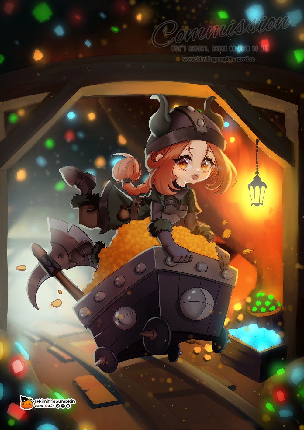 Full body commission with background for tokensformtg portfolio artwork
