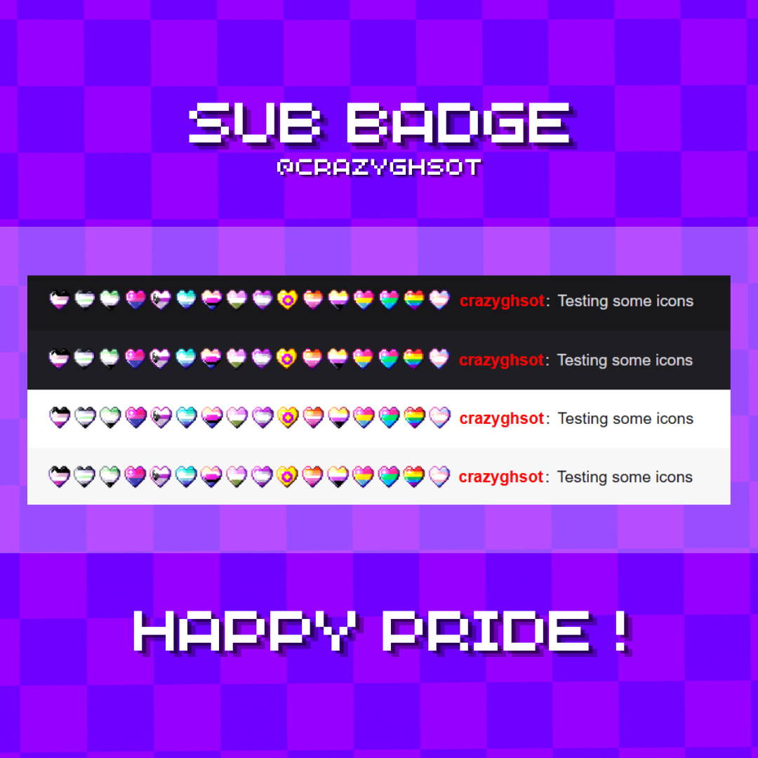 Sub Badges ✦ HAPPY PRIDE Twitch Badges shop item