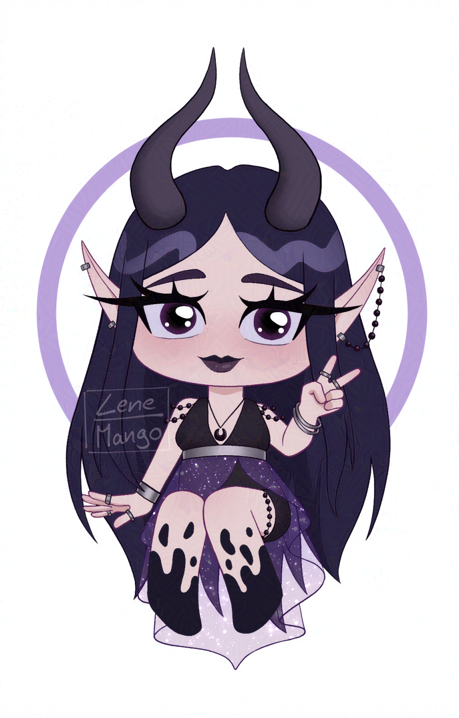 Chibi OC Lua portfolio artwork