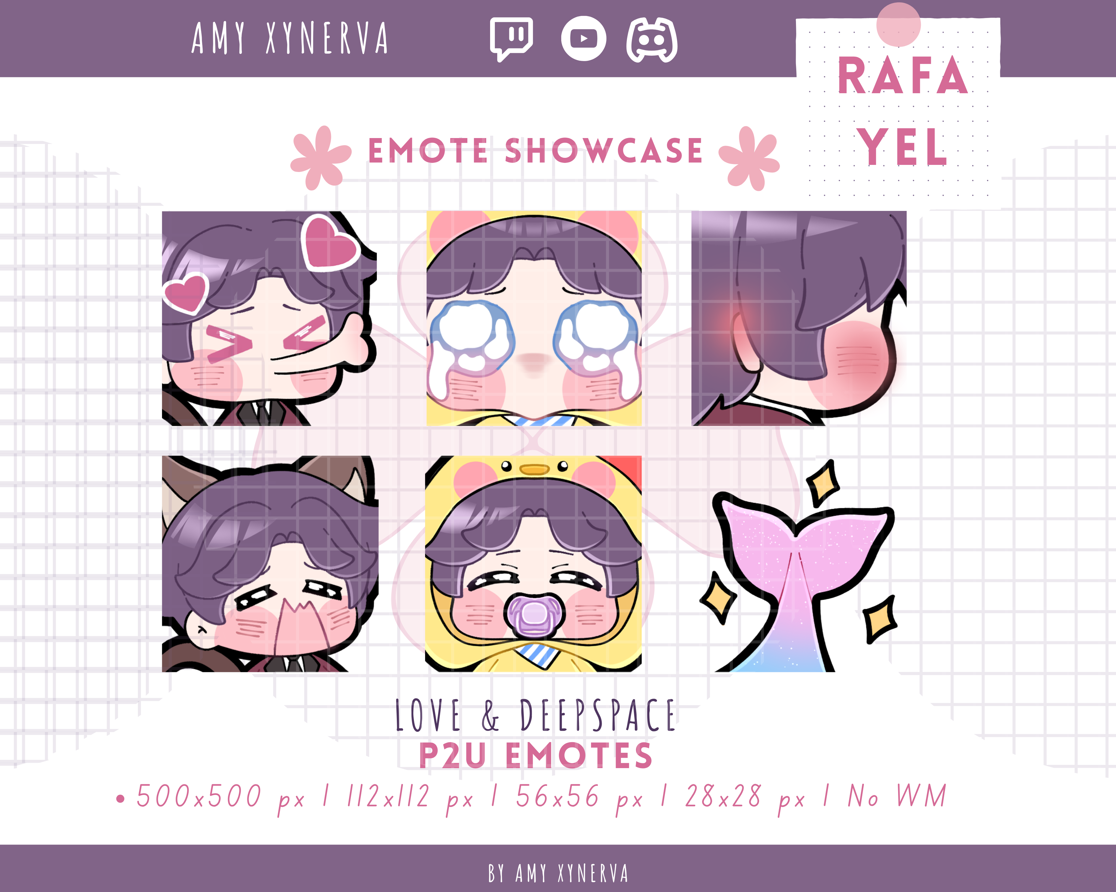 Rafayel Emotes Pack x6 | Love and Deepspace shop item
