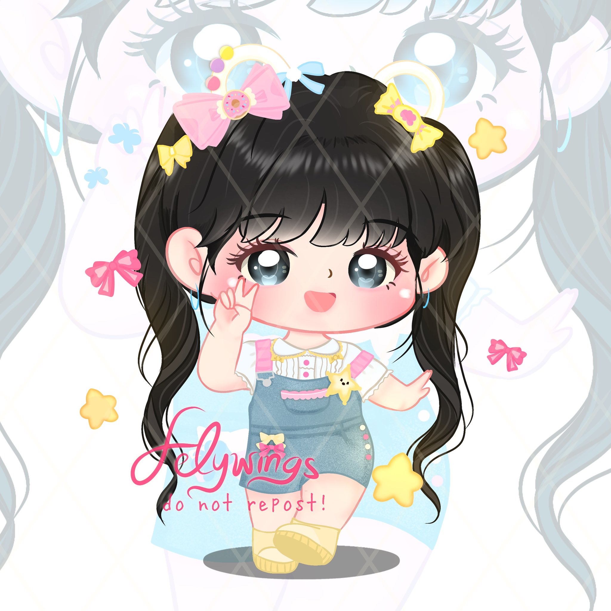 Cheerful girl Full Body Chibi portfolio artwork