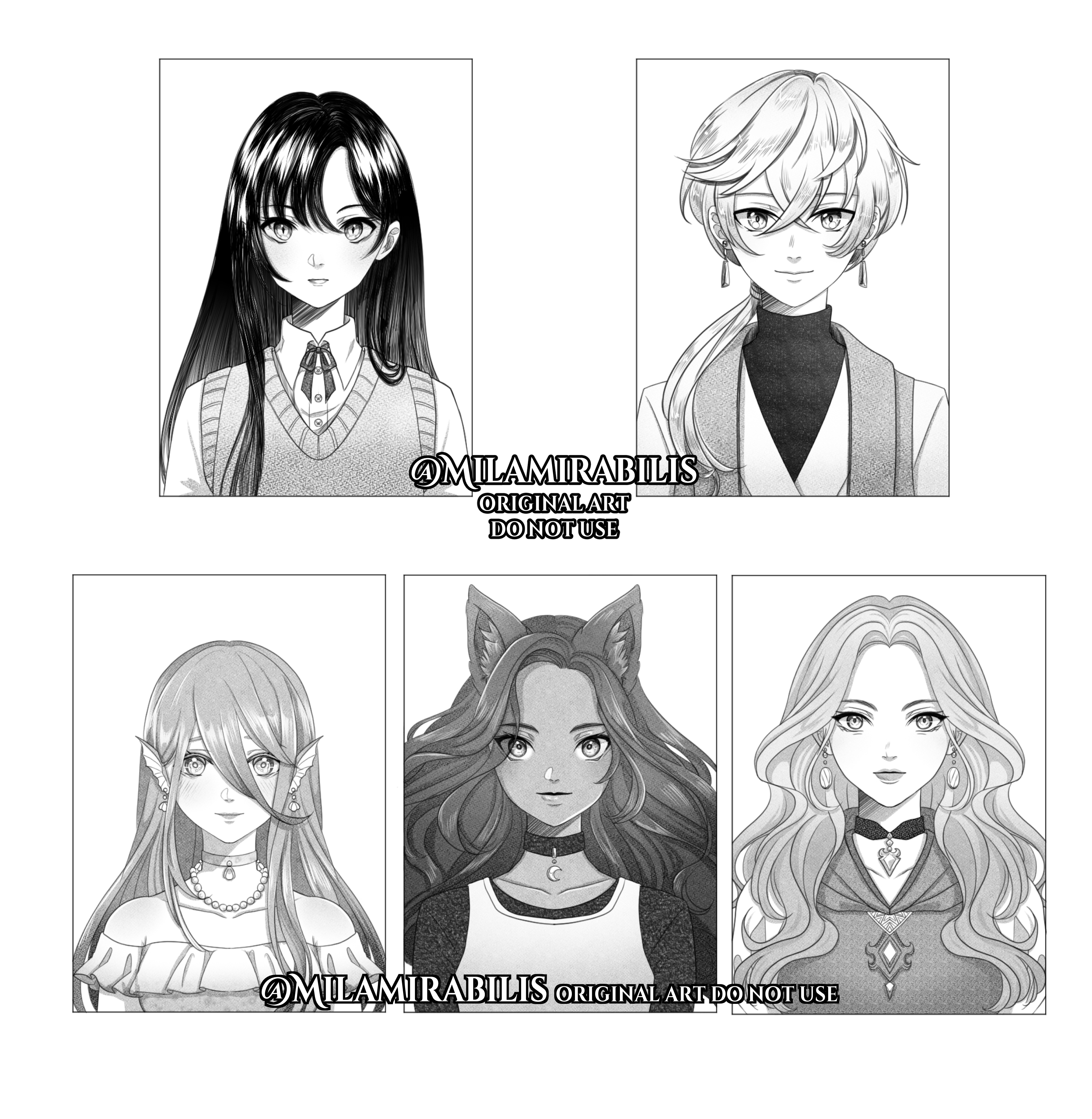 CLASS PORTRAIT: Commission for a Novel Book portfolio artwork