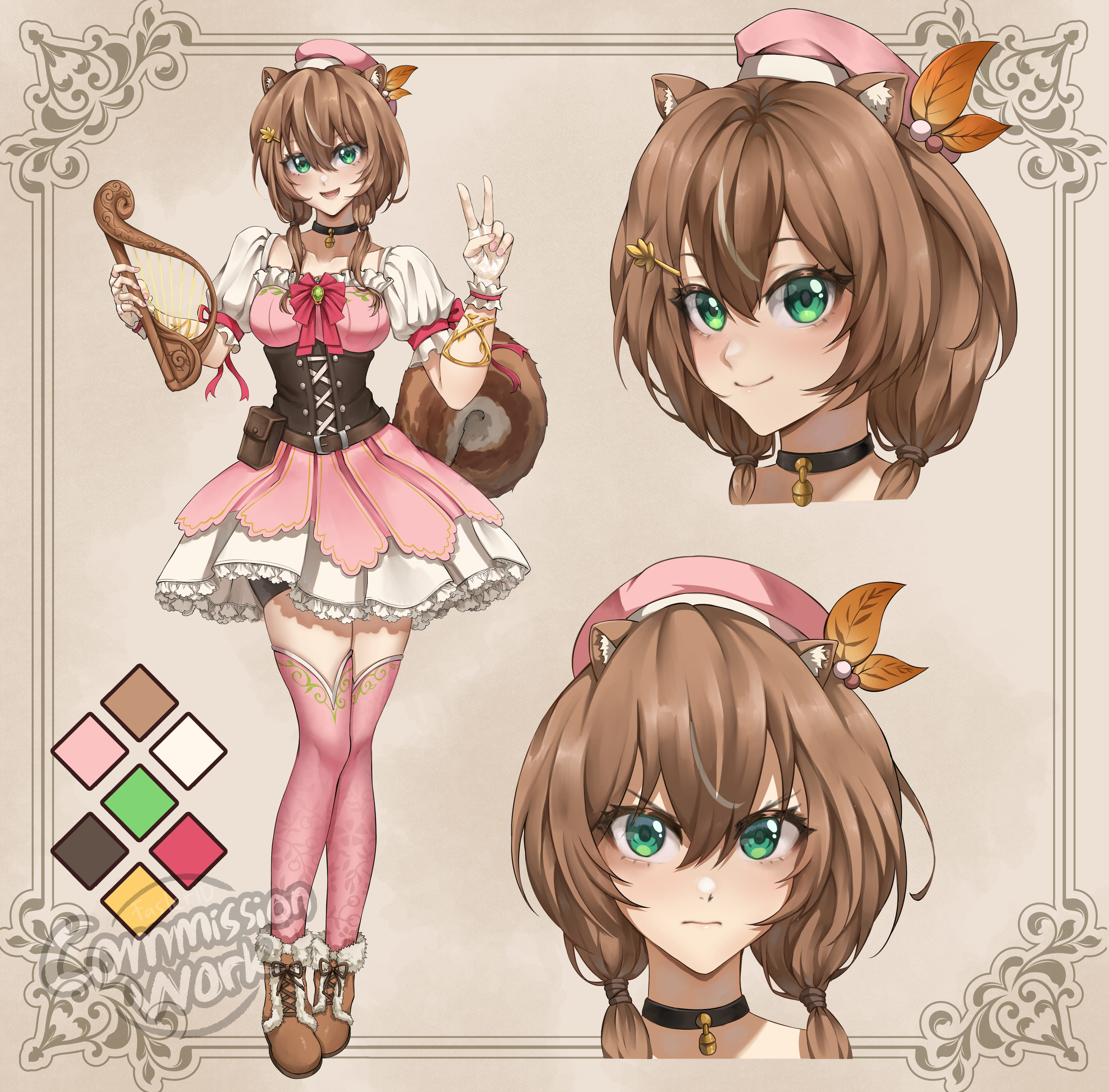 Ayunda Risu Character Sheet portfolio artwork