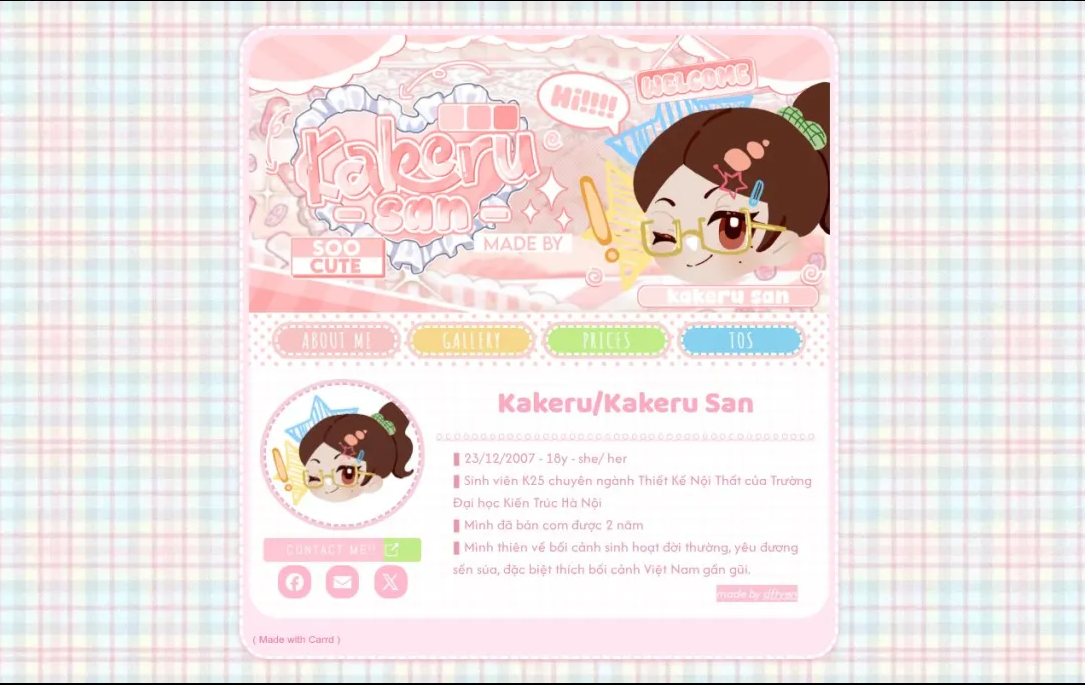 💭 ·｡ ༘ kakeru's carrd site portfolio artwork