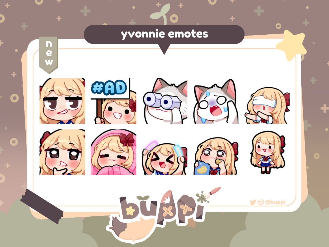 Yvonnie Custom Emotes portfolio artwork