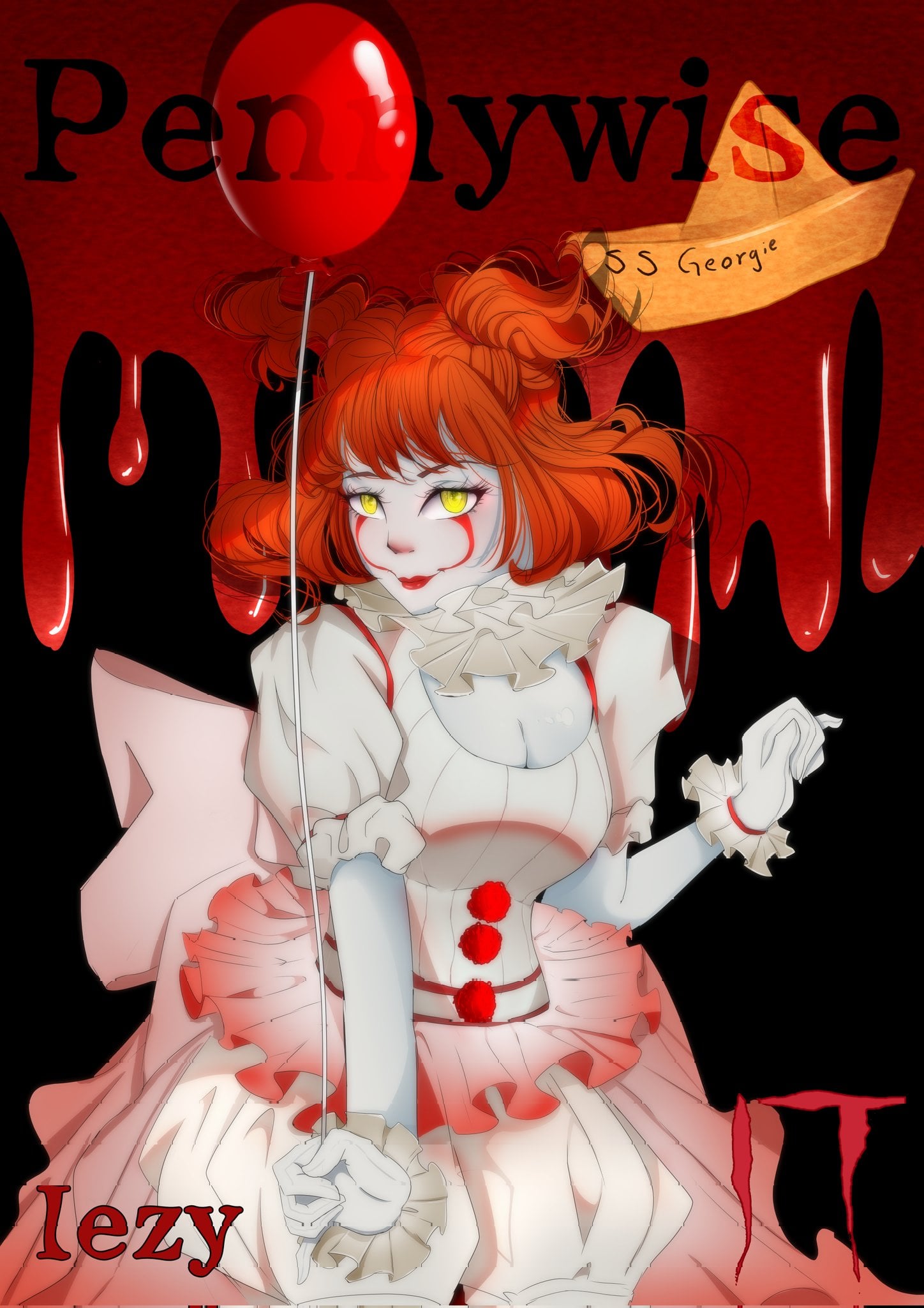 🎈 Pennywise Horror Bishoujo It Fanart "THEY ALL FLOAT" portfolio artwork