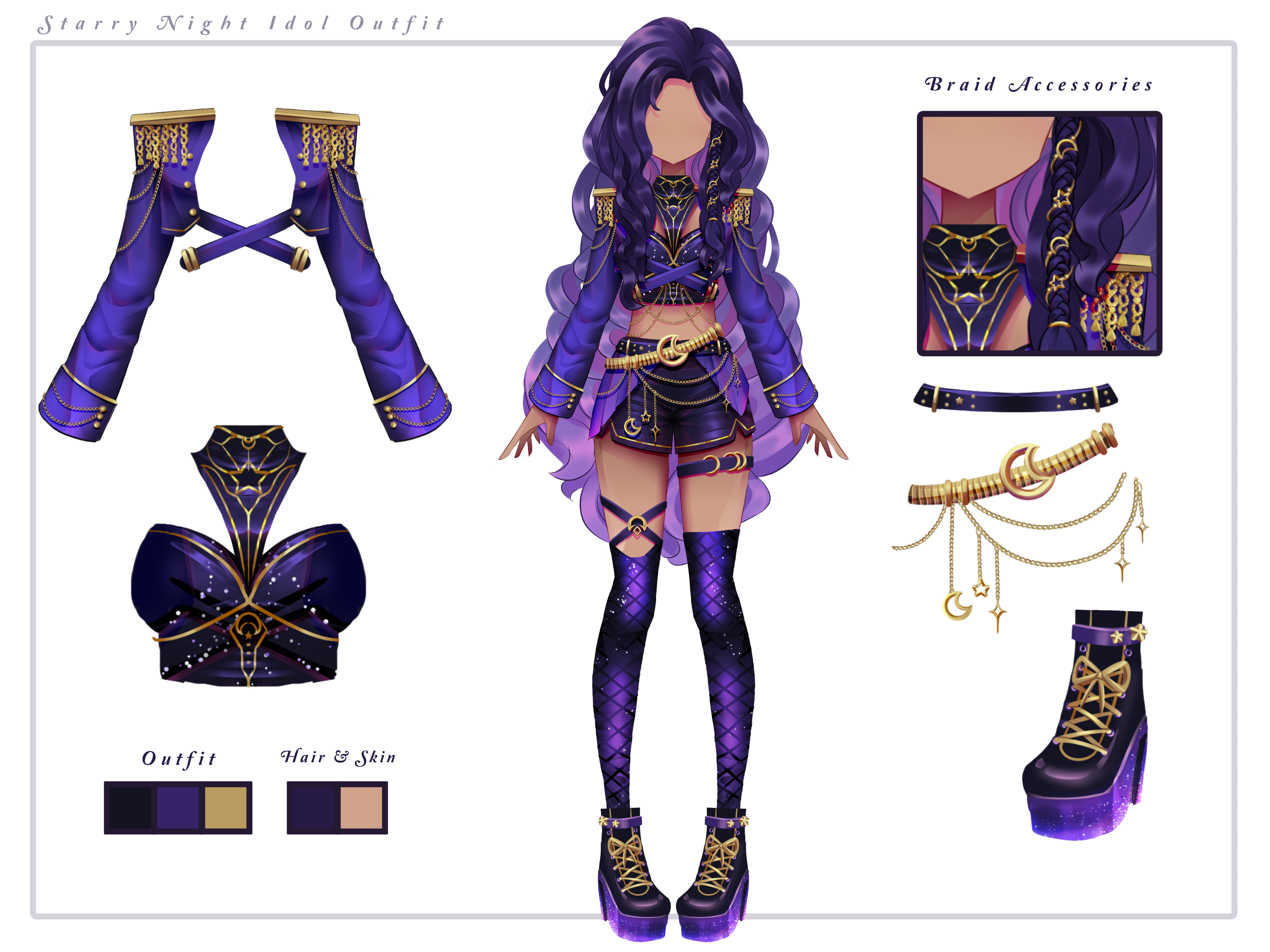 Starry Night Idol Outfit portfolio artwork