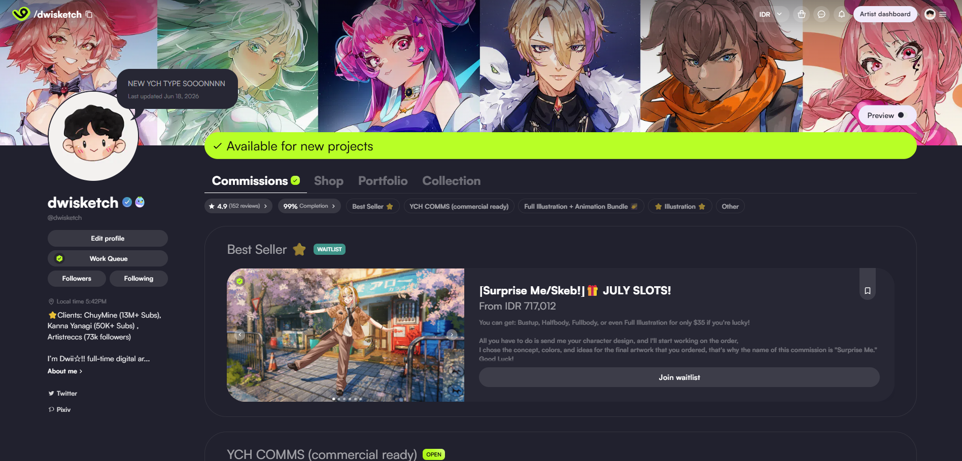ALSO AT VGEN WITH 200+ ORDERS portfolio artwork