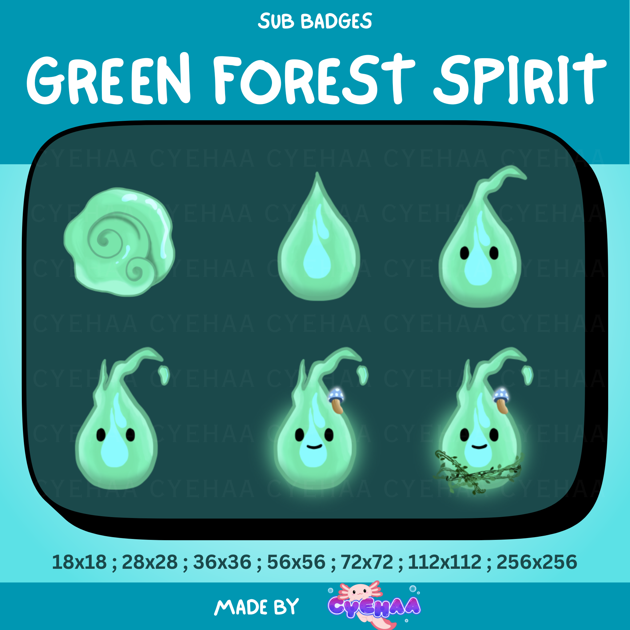Green Forest Spirit - Twitch Sub Badges shop item