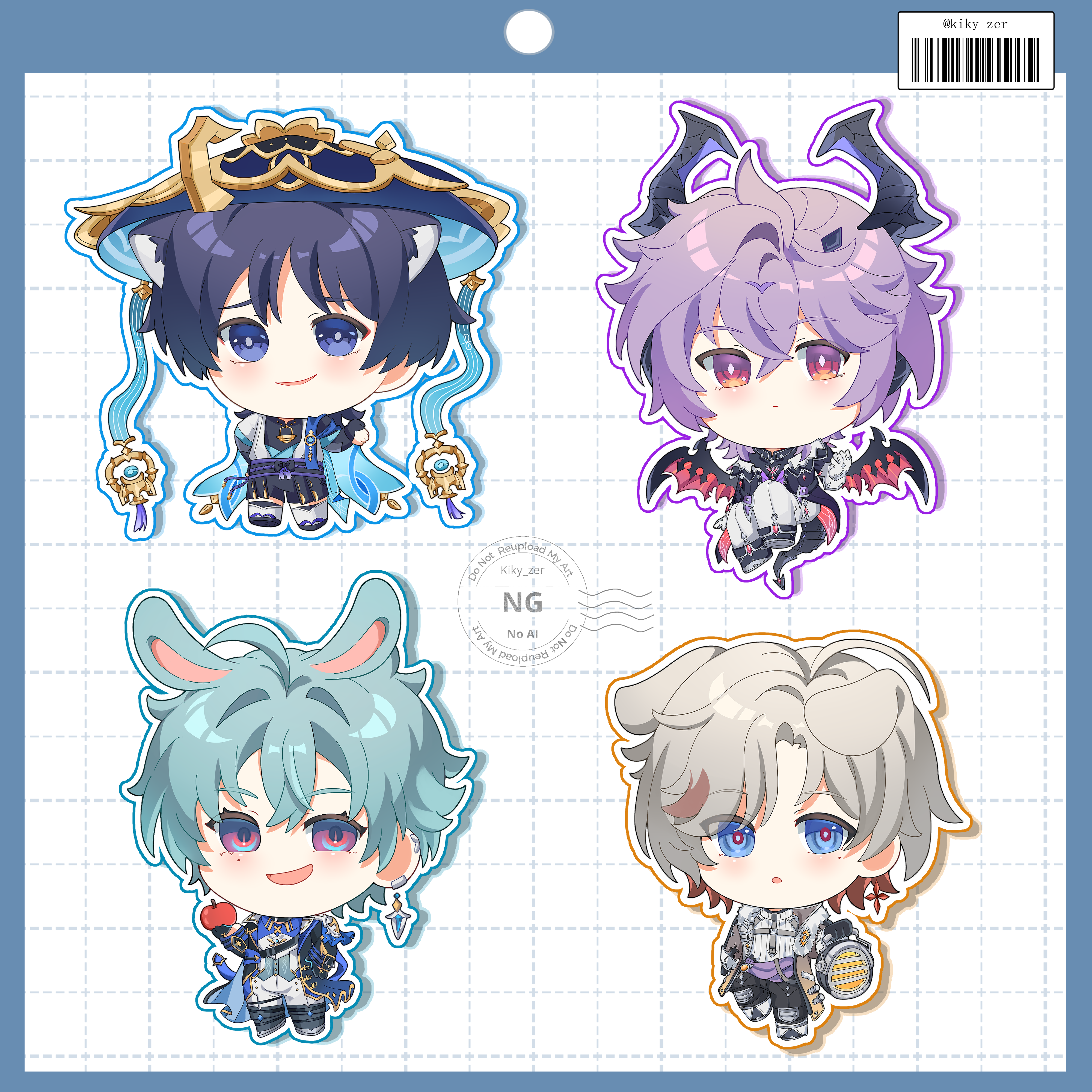 Chibi Genshin Impact portfolio artwork