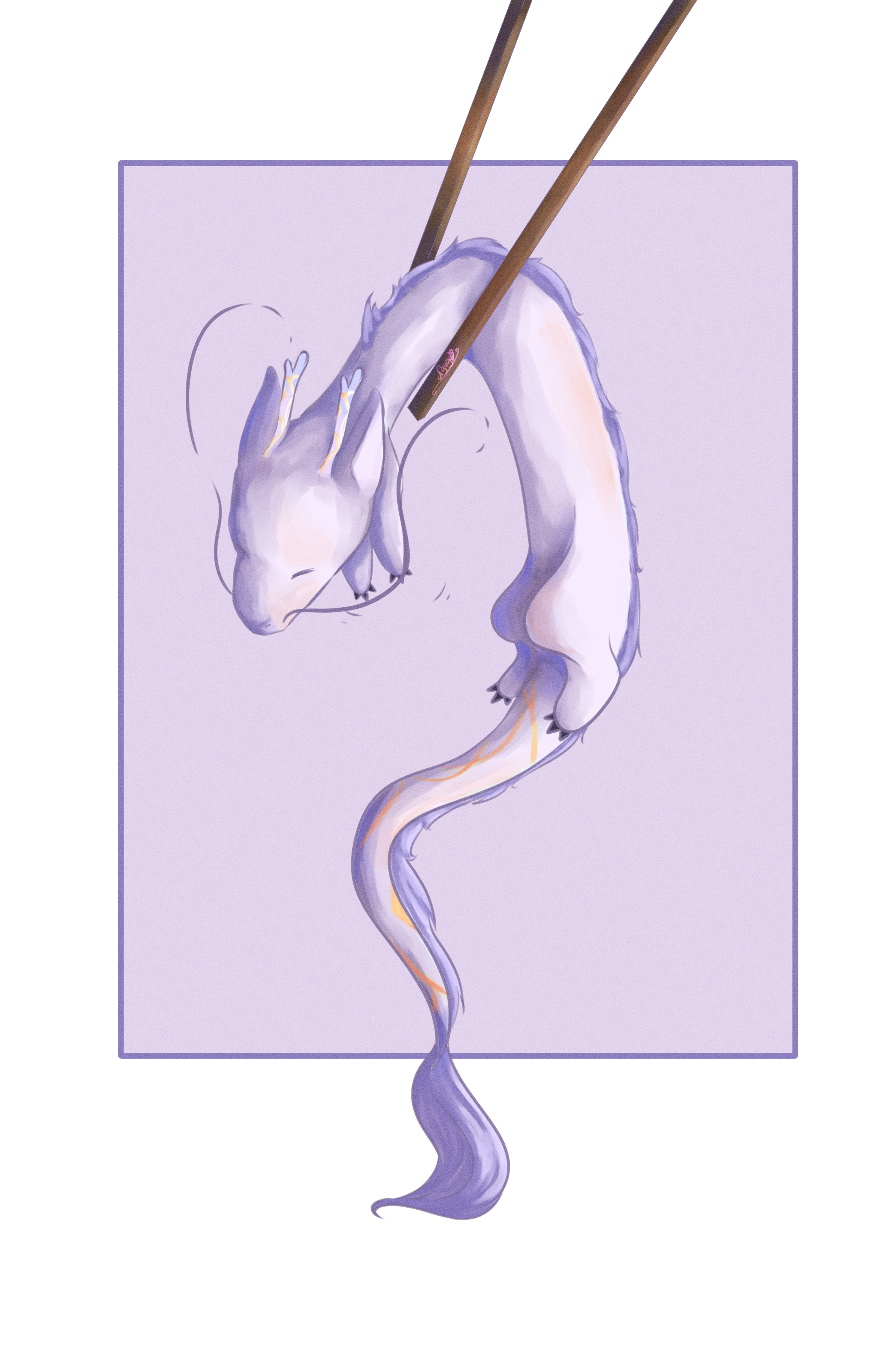 Noodle Dragon OC portfolio artwork