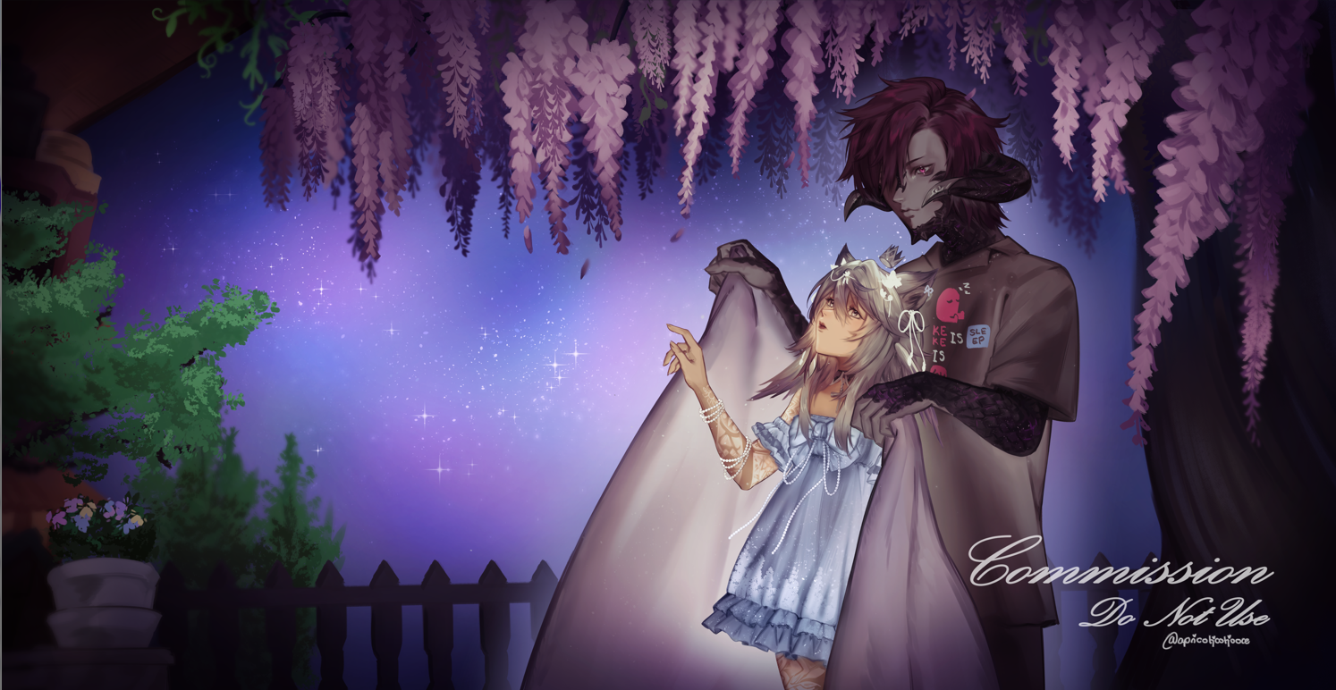 Puddles's skeb/ surprise me rendered illustration portfolio artwork