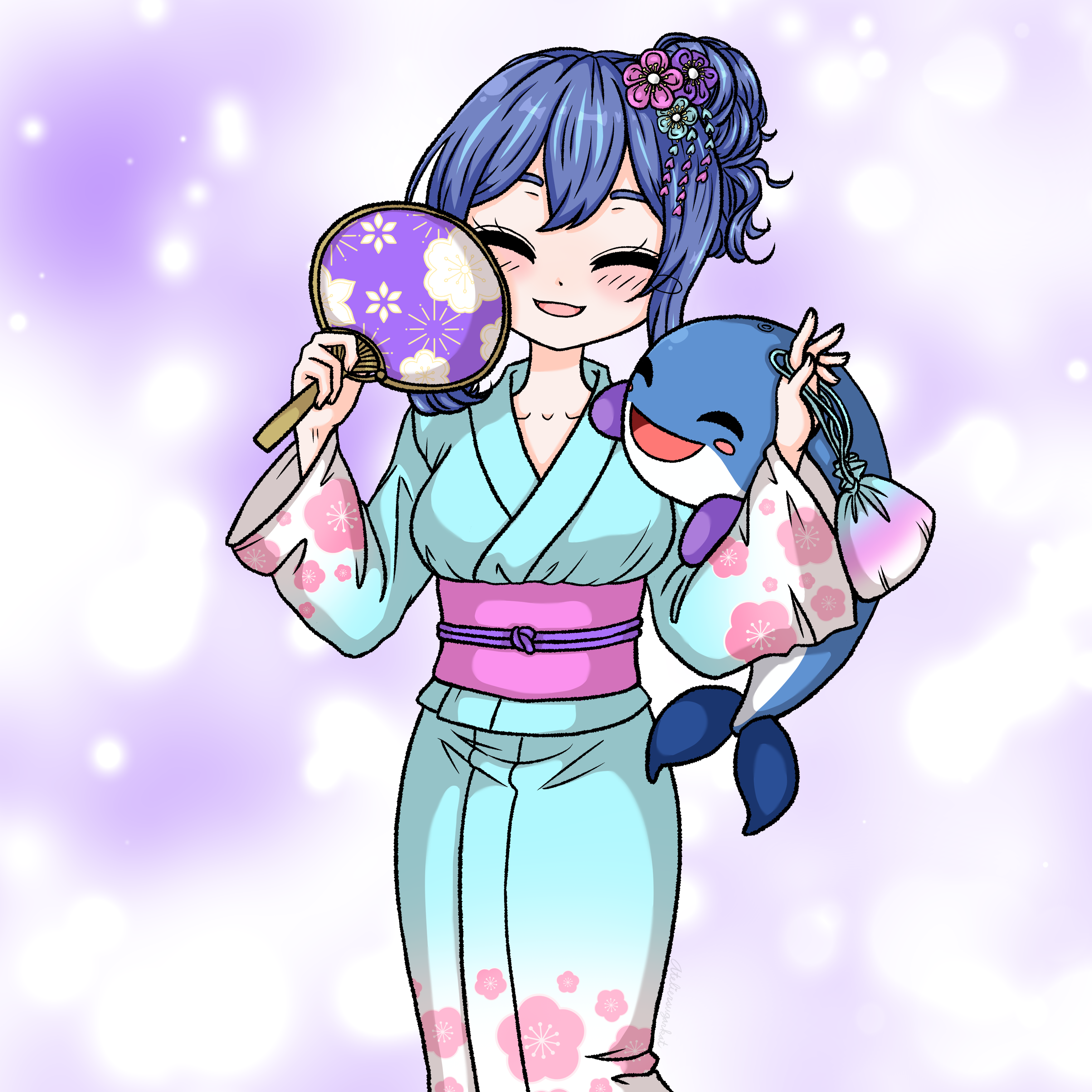 Yukata YCH for Autowhale portfolio artwork