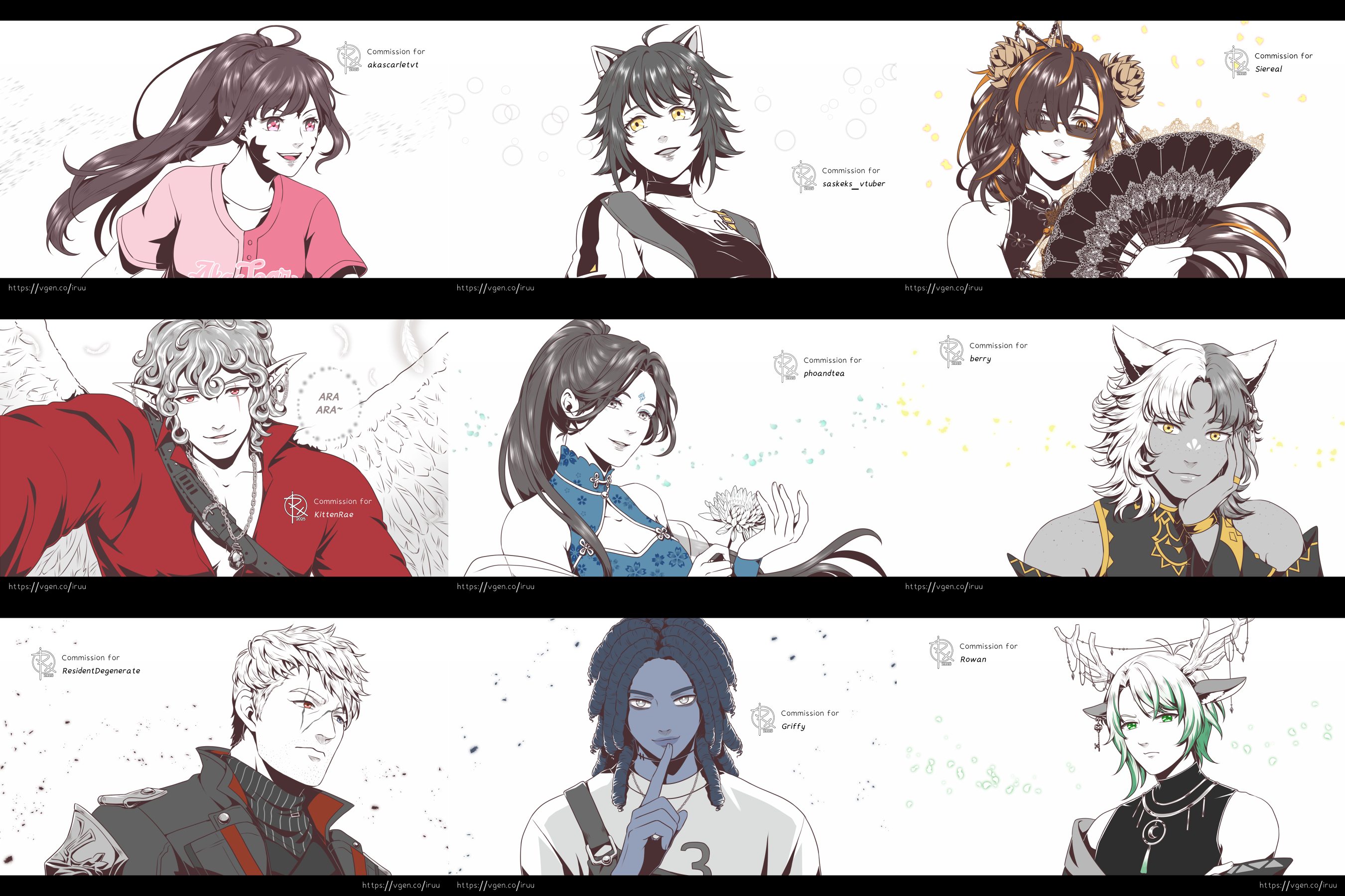 Surprise me! B/W commissions 19-27 portfolio artwork