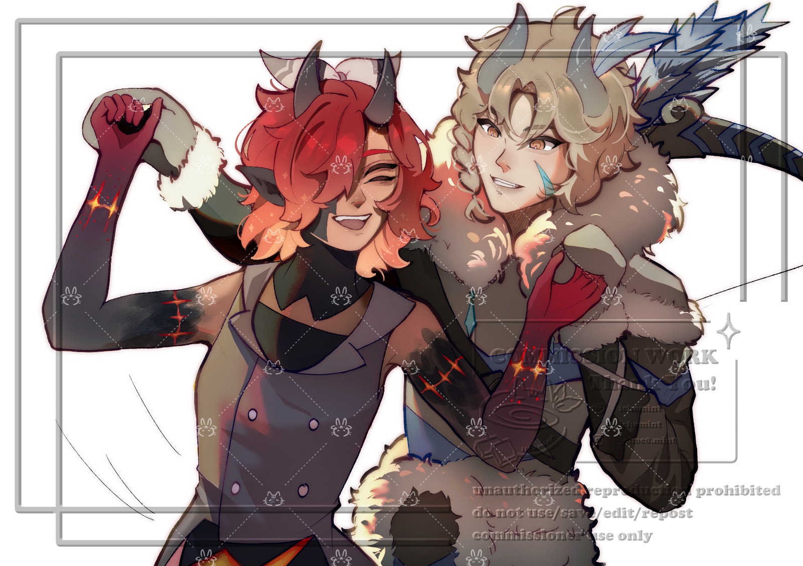 Colored Sketch Half Body for LaM1nt portfolio artwork