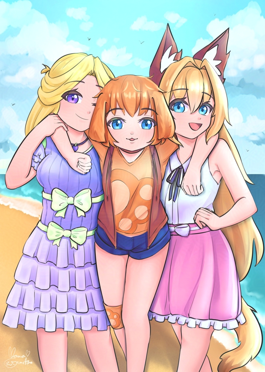 3 Friends at the Beach portfolio artwork