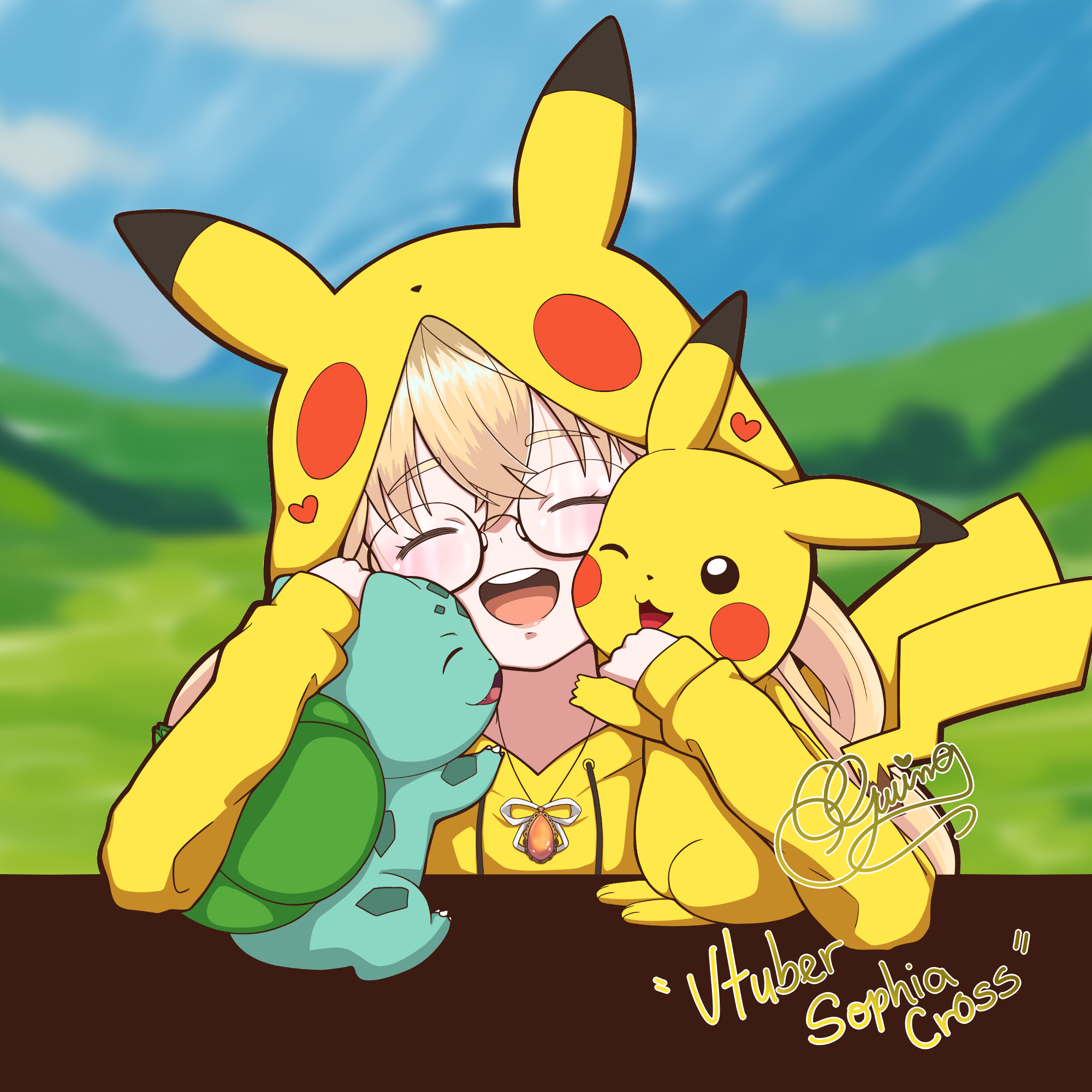vtuber sophia cross x pokemon portfolio artwork