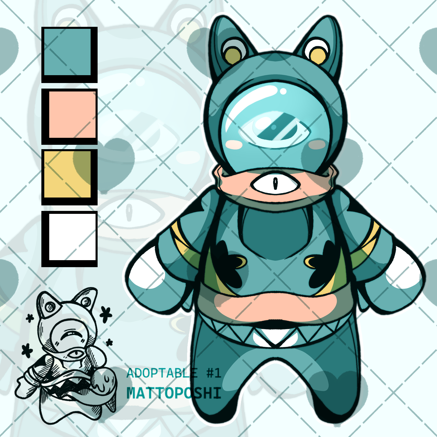 [ADOPTABLE] ALIEN ASTRONAUT BUNNY shop item