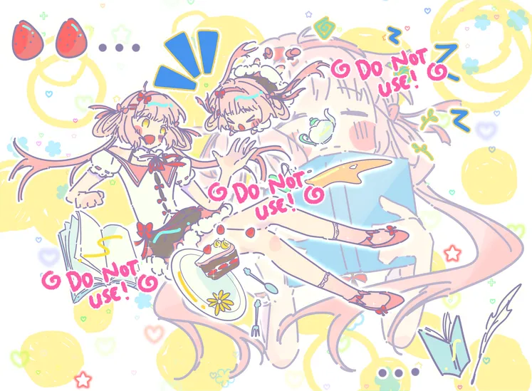 vanilla's Character Page Decoration Illustration (Skeb / Surprise Me) portfolio artwork