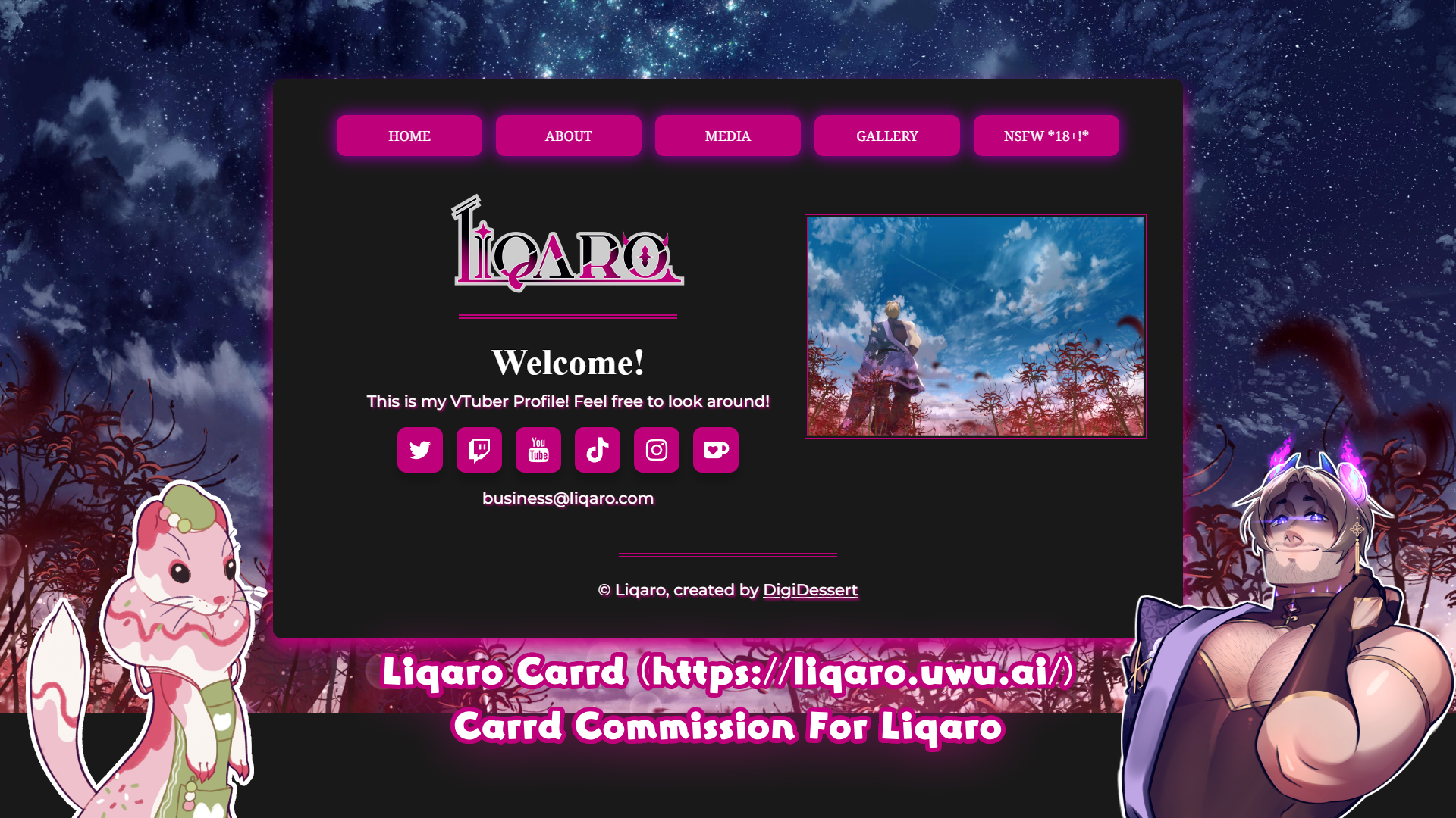 Liqaro's Carrd Website Design portfolio artwork