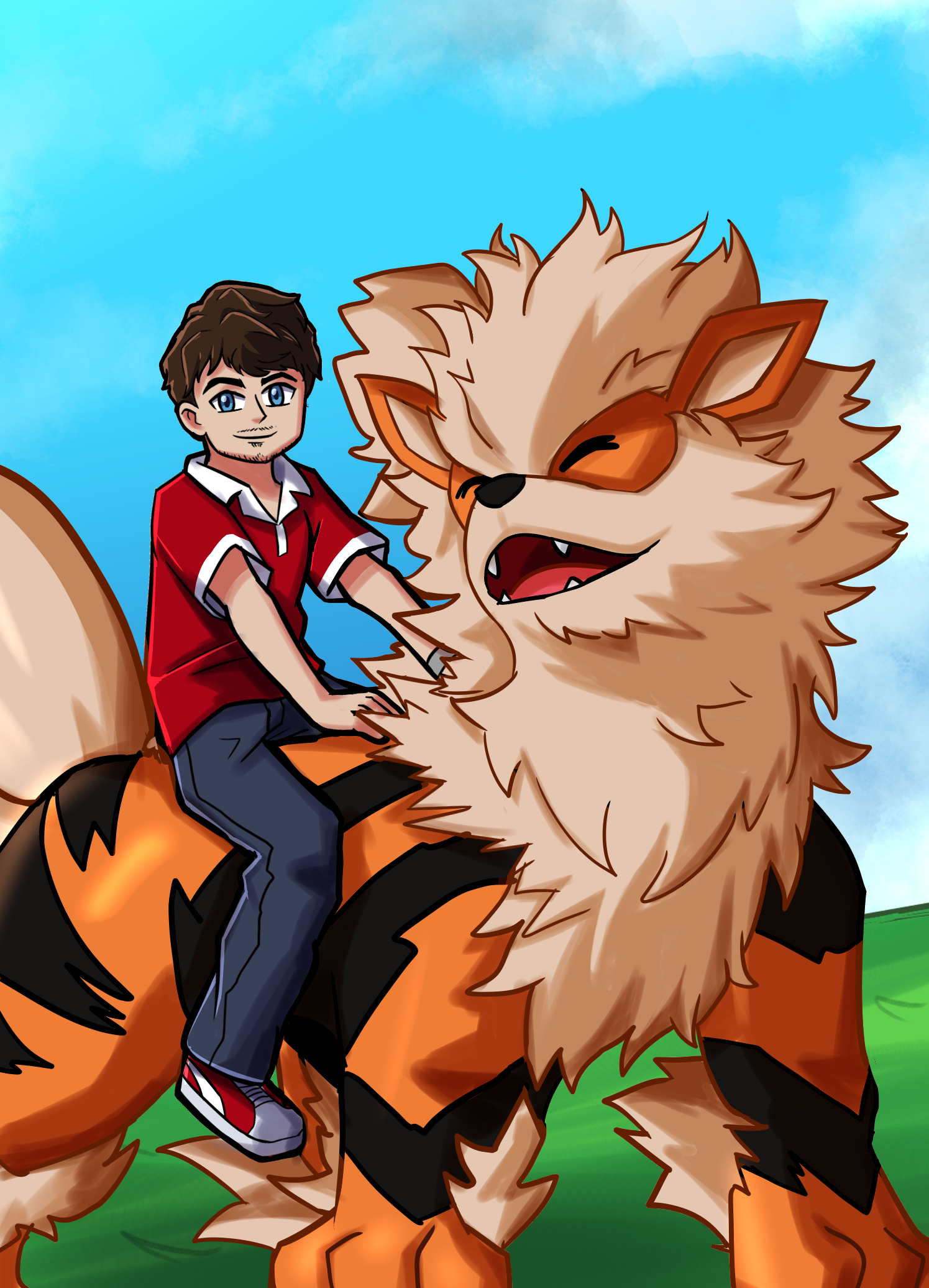 Charles Leclerc's Arcanine Fanart portfolio artwork