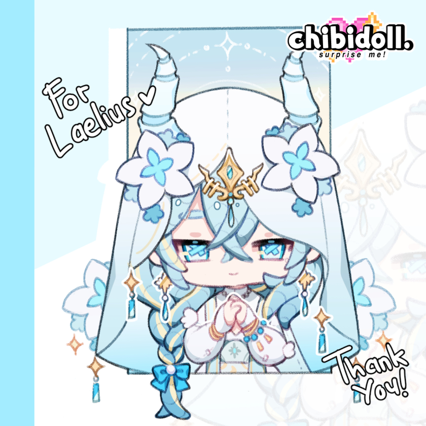 "chibidoll. surprise me!" for Laelius portfolio artwork