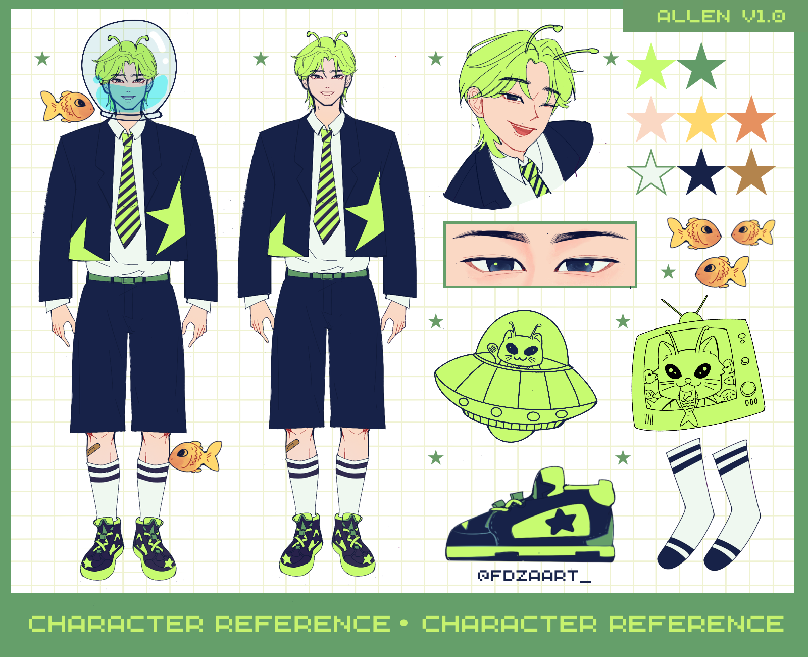 Reference sheet portfolio artwork